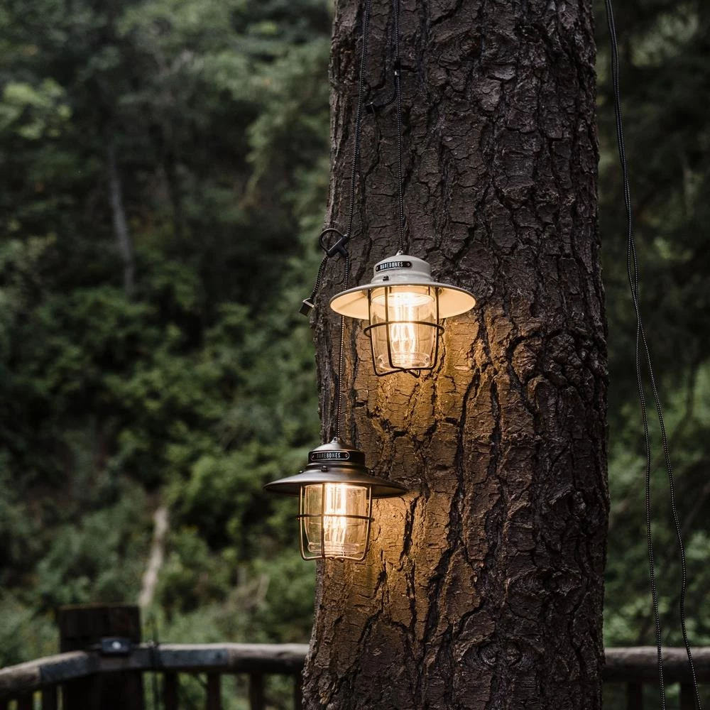 Campwerk hanging lamp on a tree trunk