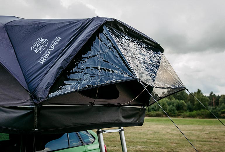 Storm protection. The storm protection offers additional rain protection in the entrance area and ensures better protection of the tent in strong winds.