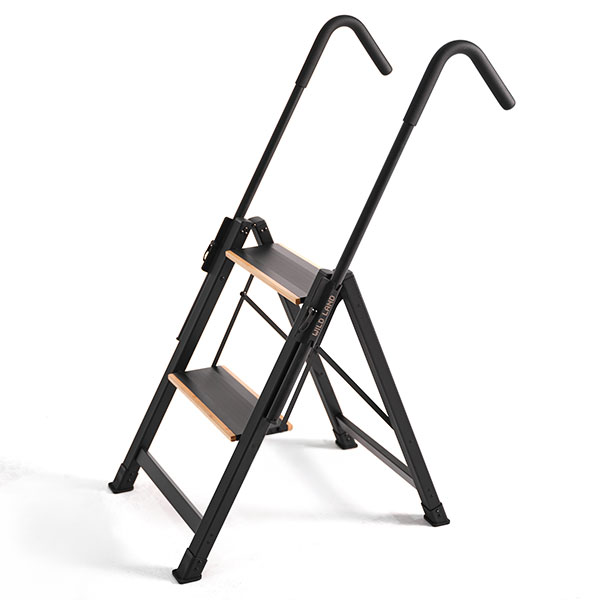 Step ladder with handrail. Makes it easier to get into the pickup bed. Optional accessories.
