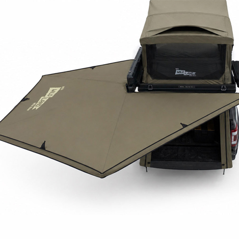 270° awning. Easy installation using existing mounting points on the driver's side. Optional accessories.